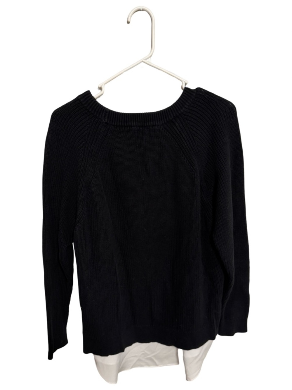Lauren Ralph Lauren Women’s Layered Black Crewneck Sweater Size Large - Picture 6 of 8